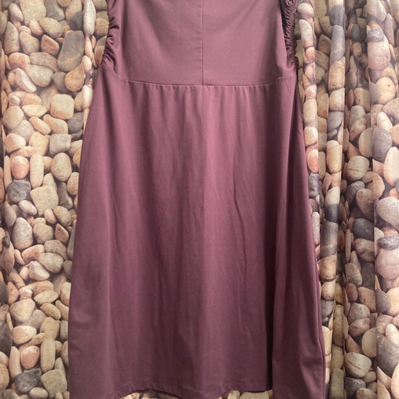 Eddie Bauer - Fold Over Waist Travel / Yoga skirt - plum - sz S - Picture 4 of 7